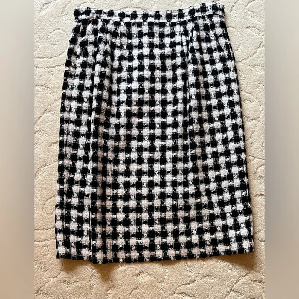 Leslie Fay Houndstooth Skirt - Picture 1 of 9